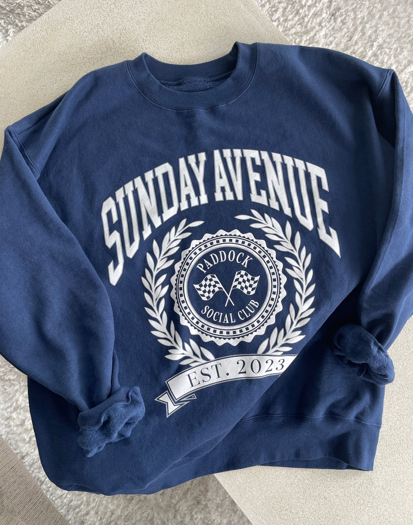 Sunday Avenue x Paddock Social Club Crewneck - Navy