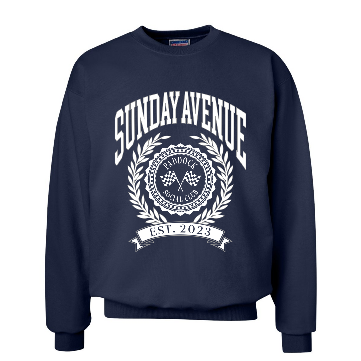 Sunday Avenue x Paddock Social Club Crewneck - Navy