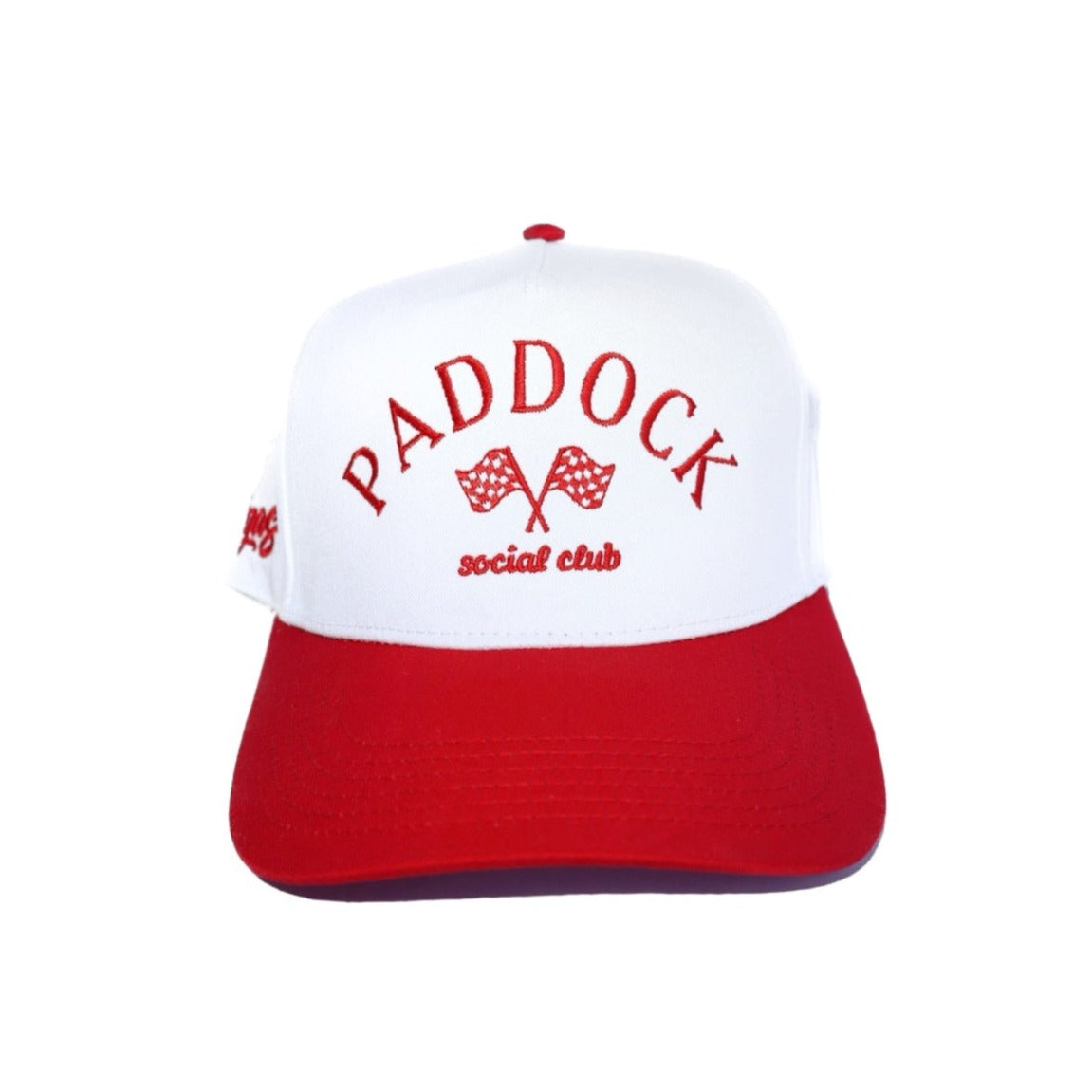 Paddock Social Club Hat Las Vegas Edition - White + Red