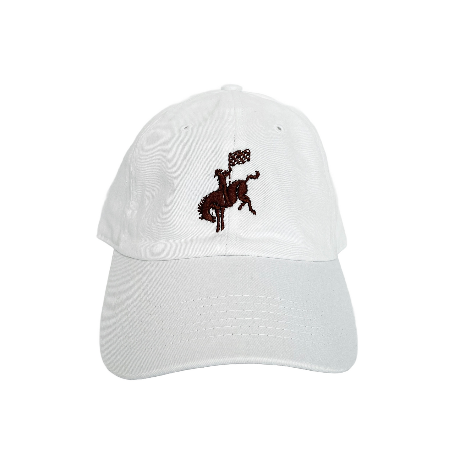 Racing Cowboy Baseball Hat - White