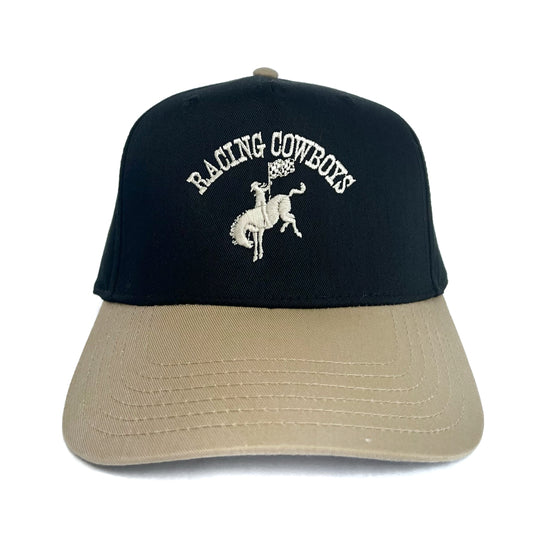 Racing Cowboys Hat - Black + Tan