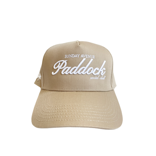 Paddock Social Club Hat Vol. 2 - Khaki + White