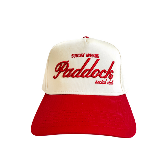 Paddock Social Club Hat Vol. 2 - Cream + Red