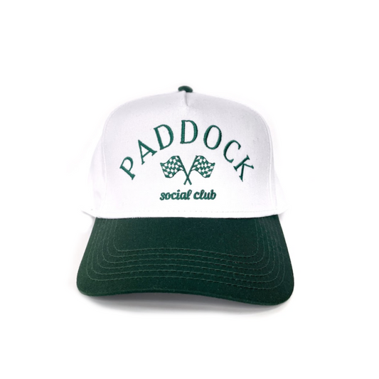 Paddock Social Club Original Hat - Green and White