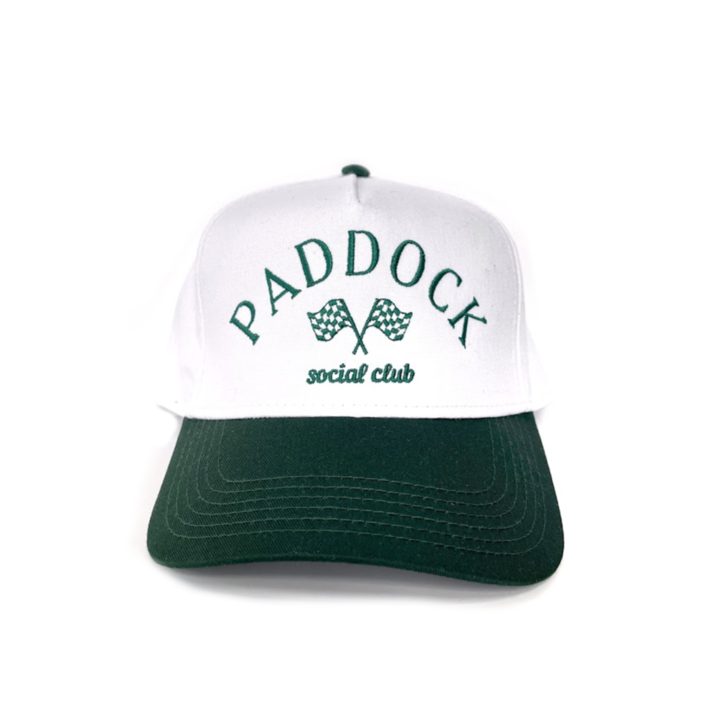 Paddock Social Club Original Hat - Green and White