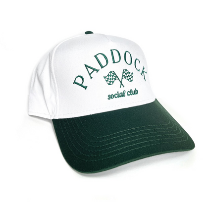 Paddock Social Club Original Hat - Green and White